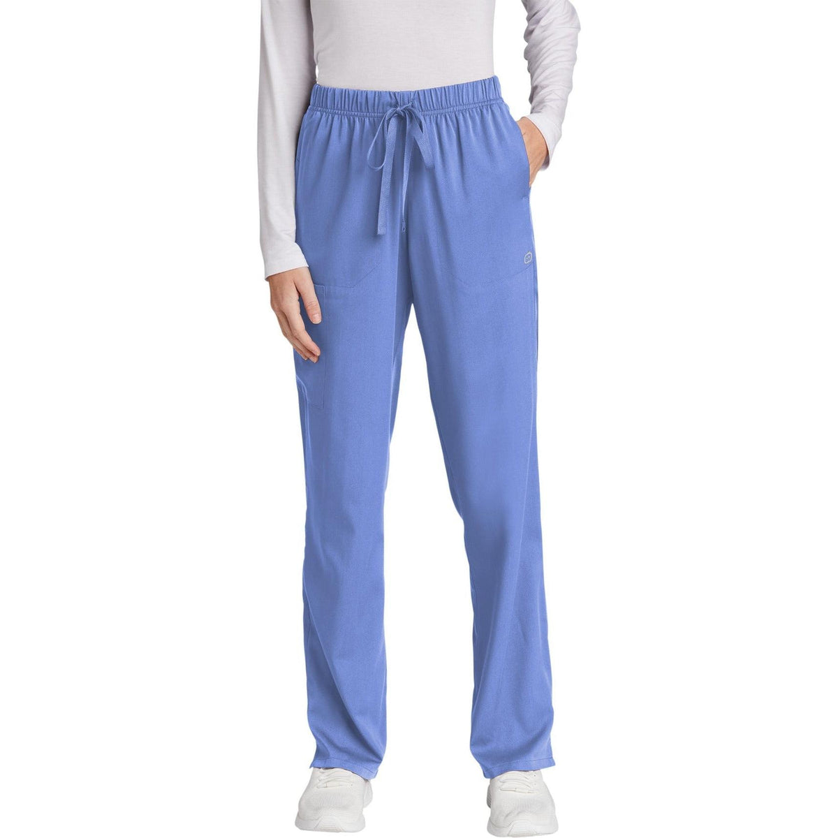 no-logo WonderWink Ladies Premiere Flex Cargo Pant - SOLD BLANK-Regular-Wonderwink-Ceil Blue-2XL-Thread Logic