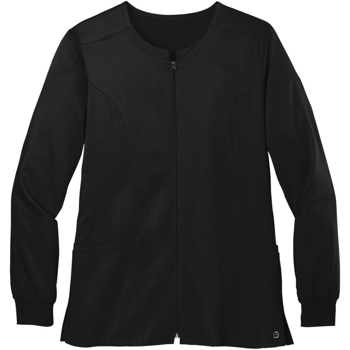 no-logo WonderWink Ladies Premiere Flex Full-Zip Scrub Jacket