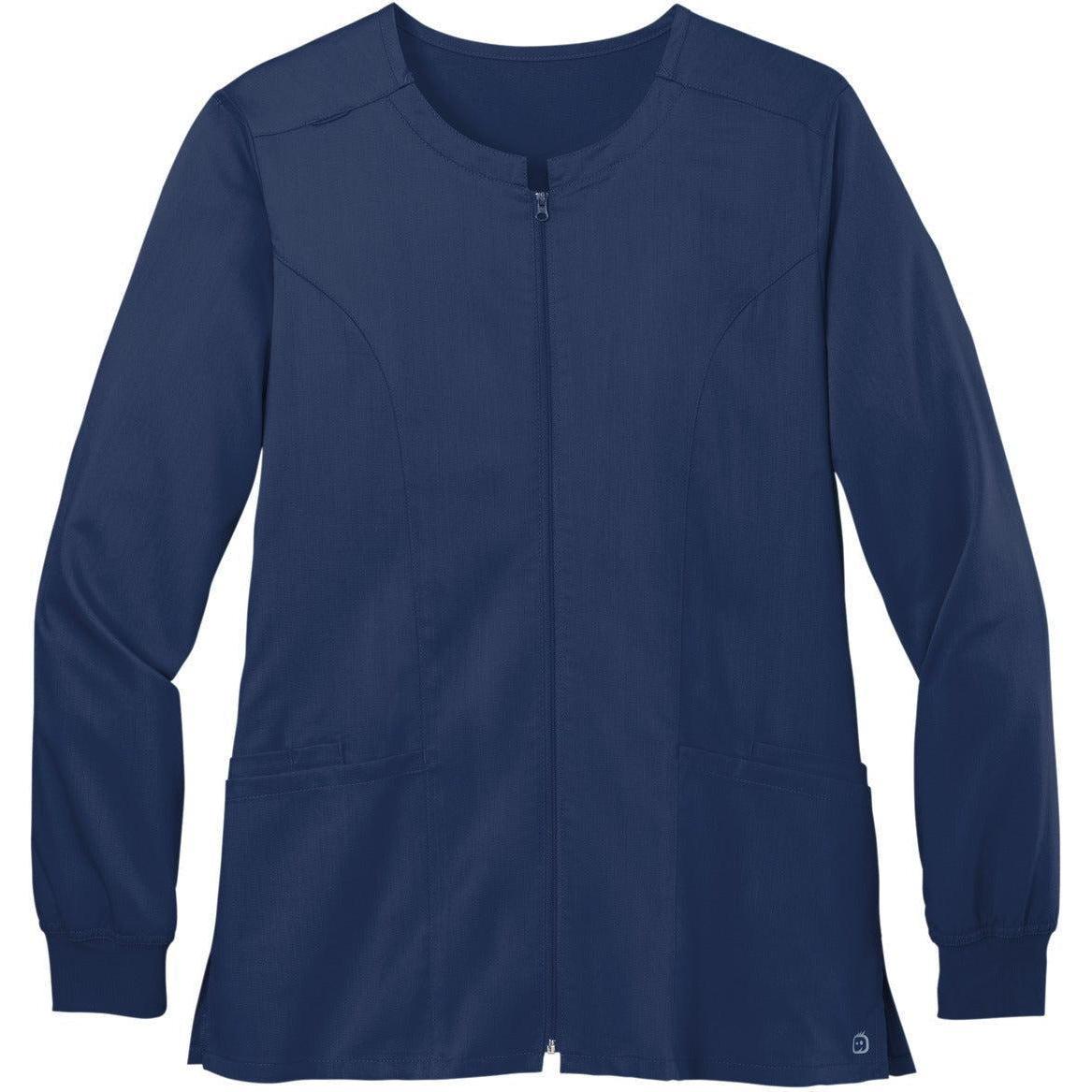no-logo WonderWink Ladies Premiere Flex Full-Zip Scrub Jacket