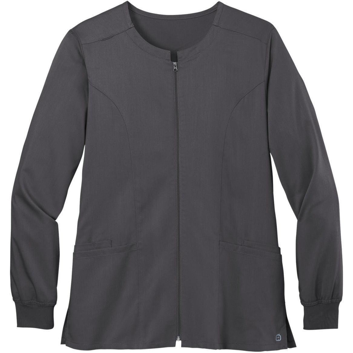 no-logo WonderWink Ladies Premiere Flex Full-Zip Scrub Jacket