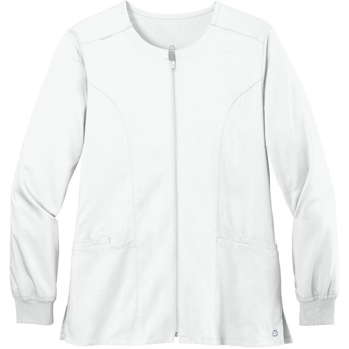no-logo WonderWink Ladies Premiere Flex Full-Zip Scrub Jacket