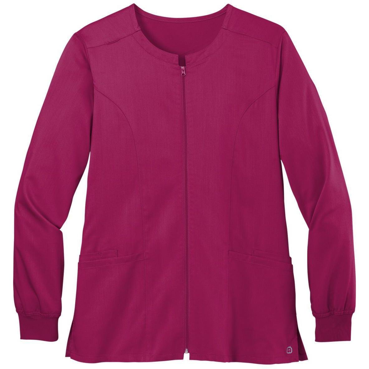 no-logo WonderWink Ladies Premiere Flex Full-Zip Scrub Jacket
