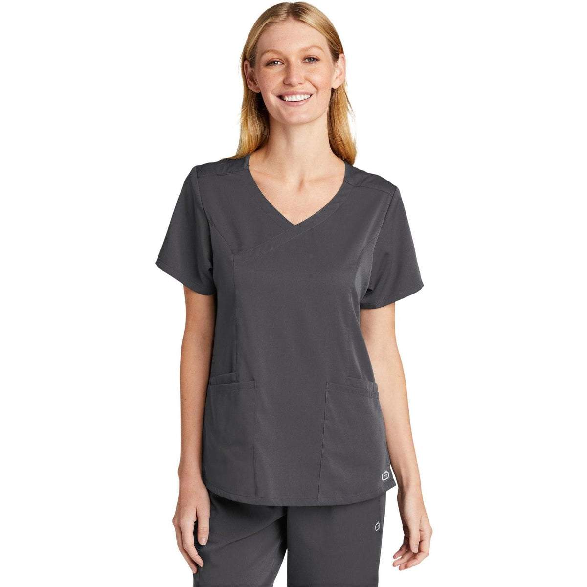 no-logo WonderWink Ladies Premiere Flex Mock Wrap Top-Regular-Wonderwink-Thread Logic