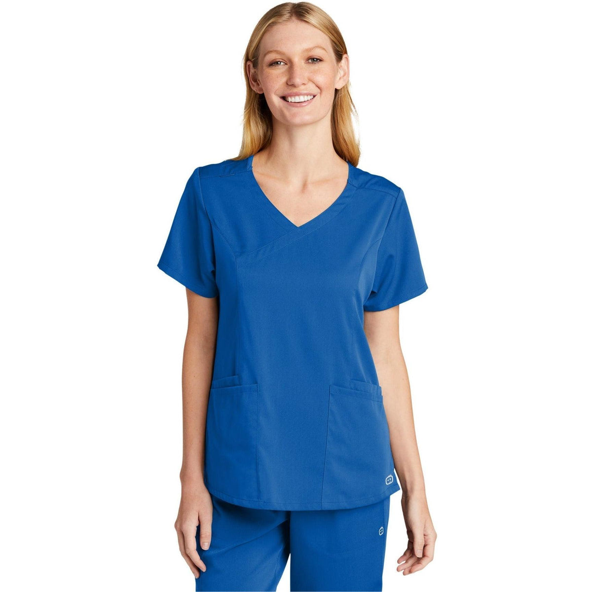 no-logo WonderWink Ladies Premiere Flex Mock Wrap Top-Regular-Wonderwink-Thread Logic