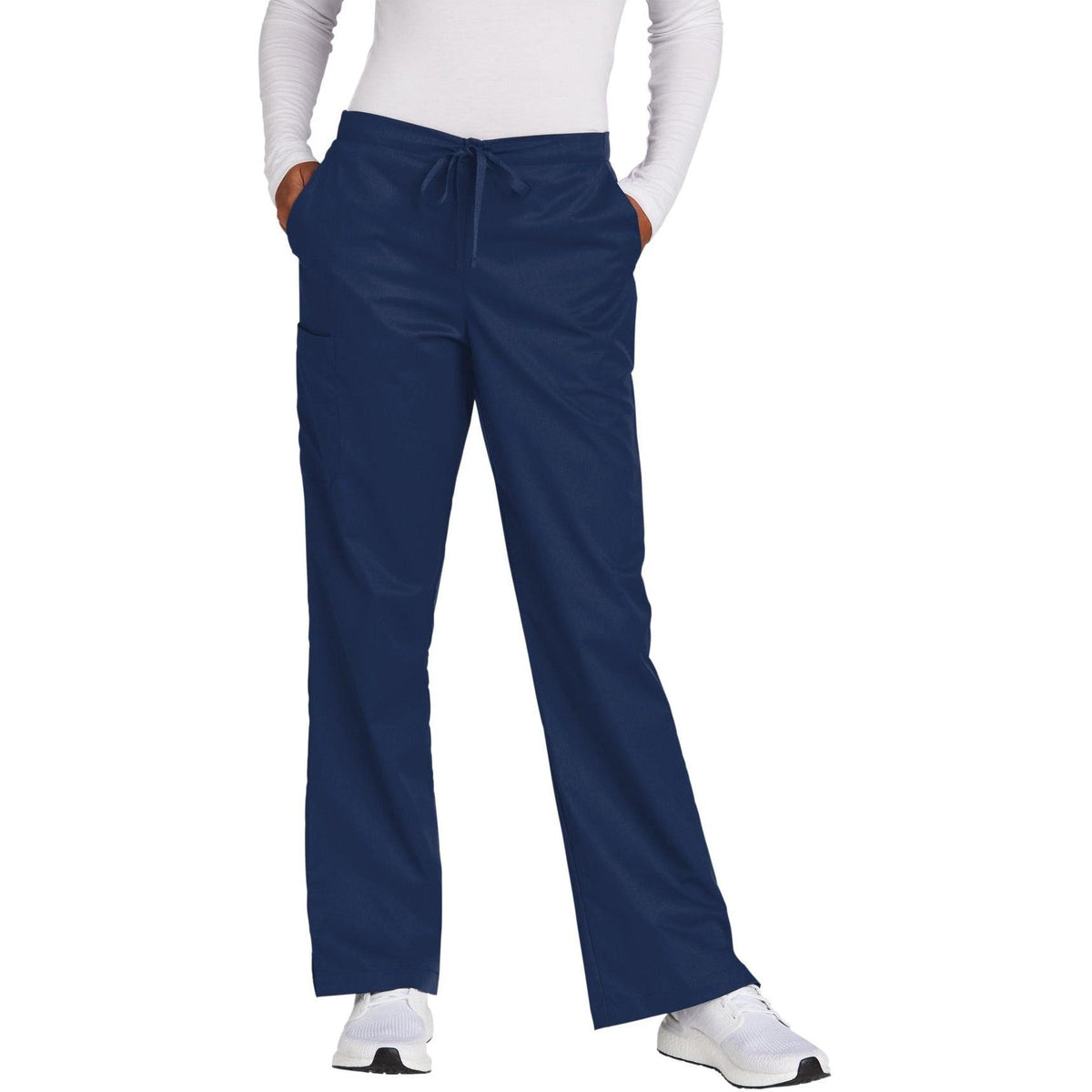 no-logo WonderWink Ladies WorkFlex Flare Leg Cargo Pant - SOLD BLANK-Regular-Wonderwink-Navy-2XL-Thread Logic
