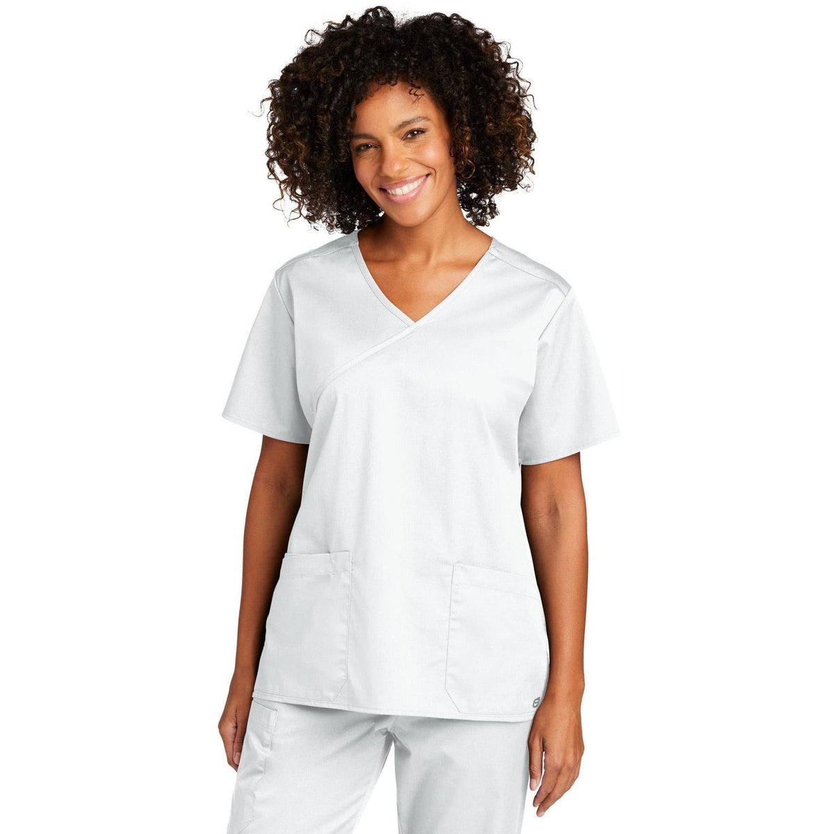 no-logo WonderWink Ladies WorkFlex Mock Wrap Top-Regular-Wonderwink-Thread Logic