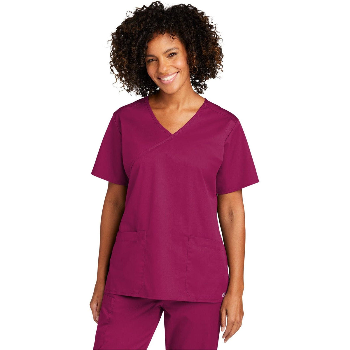 no-logo WonderWink Ladies WorkFlex Mock Wrap Top-Regular-Wonderwink-Thread Logic