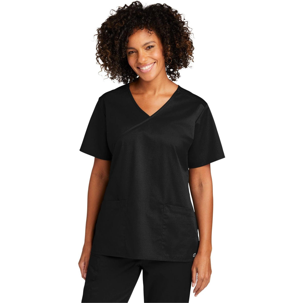 no-logo WonderWink Ladies WorkFlex Mock Wrap Top-Regular-Wonderwink-Thread Logic