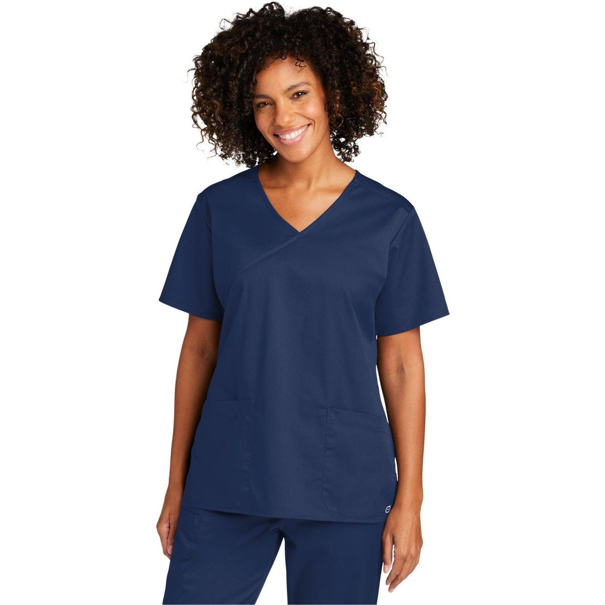 no-logo WonderWink Ladies WorkFlex Mock Wrap Top-Regular-Wonderwink-Thread Logic