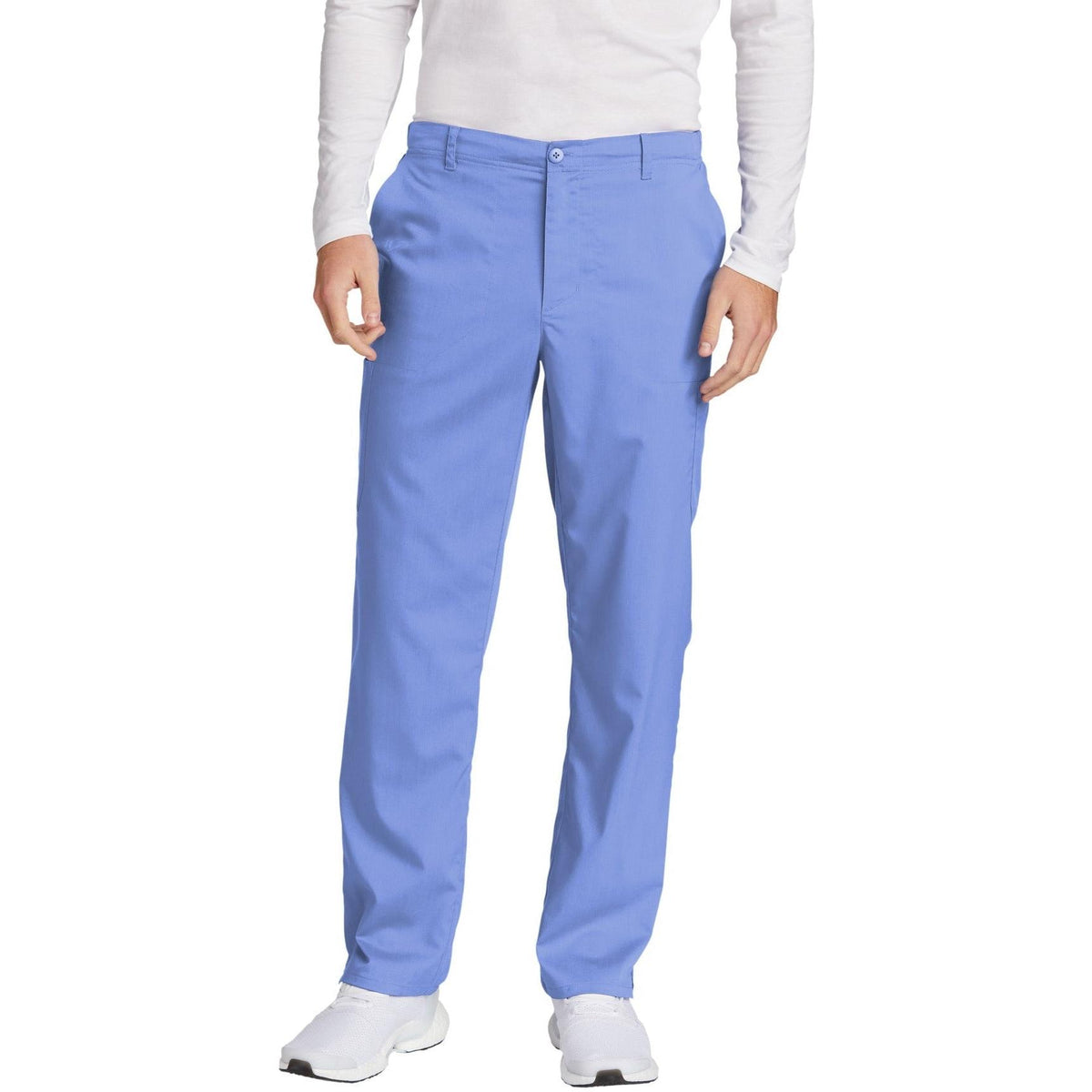 no-logo WonderWink Men's Premiere Flex Cargo Pant - SOLD BLANK-Regular-Wonderwink-Ceil Blue-2XL-Thread Logic