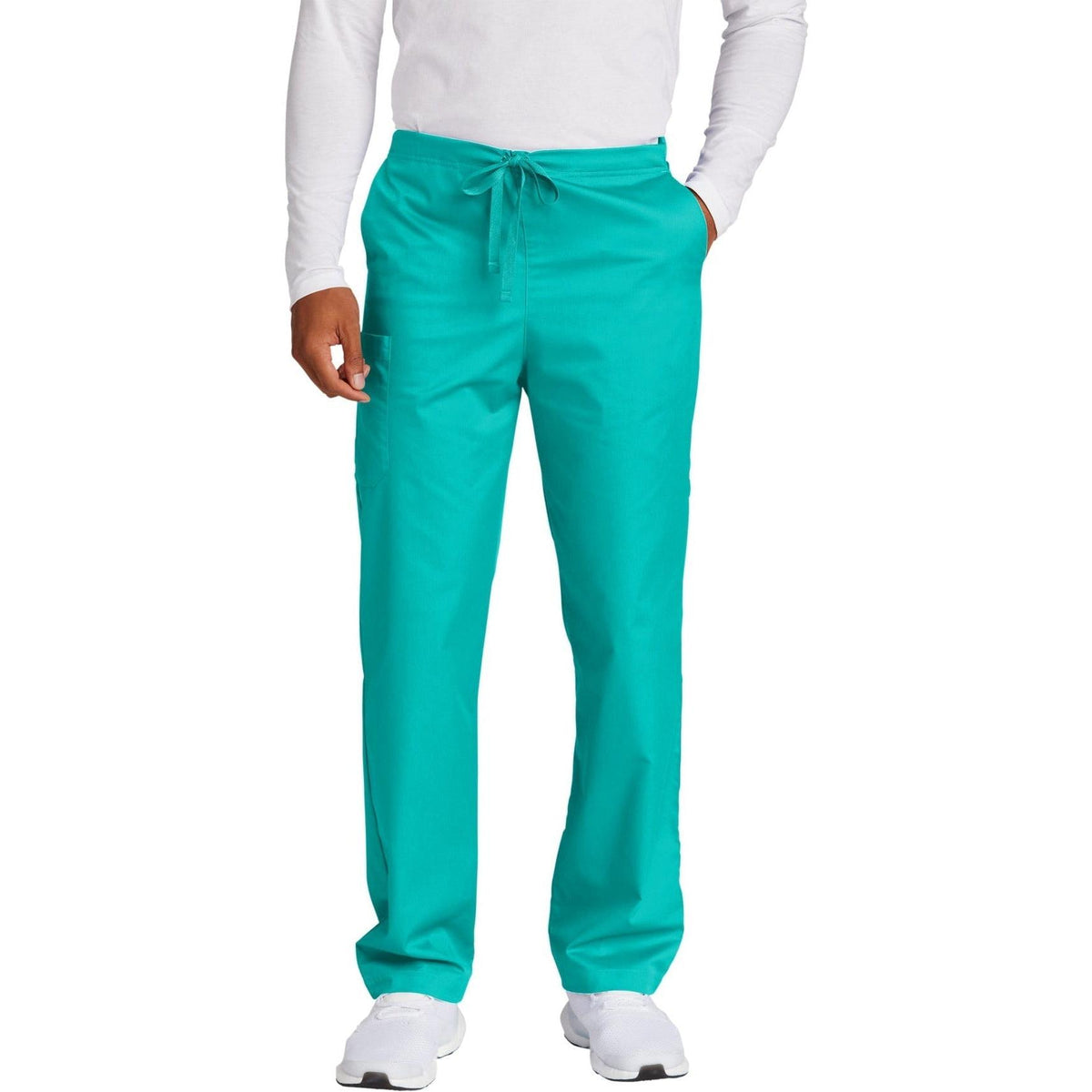 no-logo WonderWink Unisex Tall WorkFlex Cargo Pant - SOLD BLANK-Regular-Wonderwink-Teal Blue-2XLT-Thread Logic