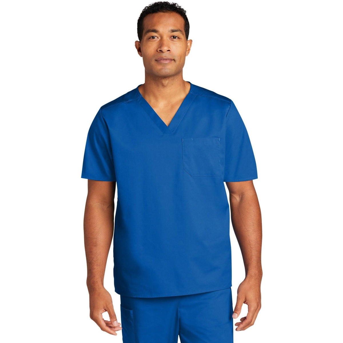 no-logo WonderWink Unisex WorkFlex Chest Pocket V-Neck Top-Regular-Wonderwink-Thread Logic