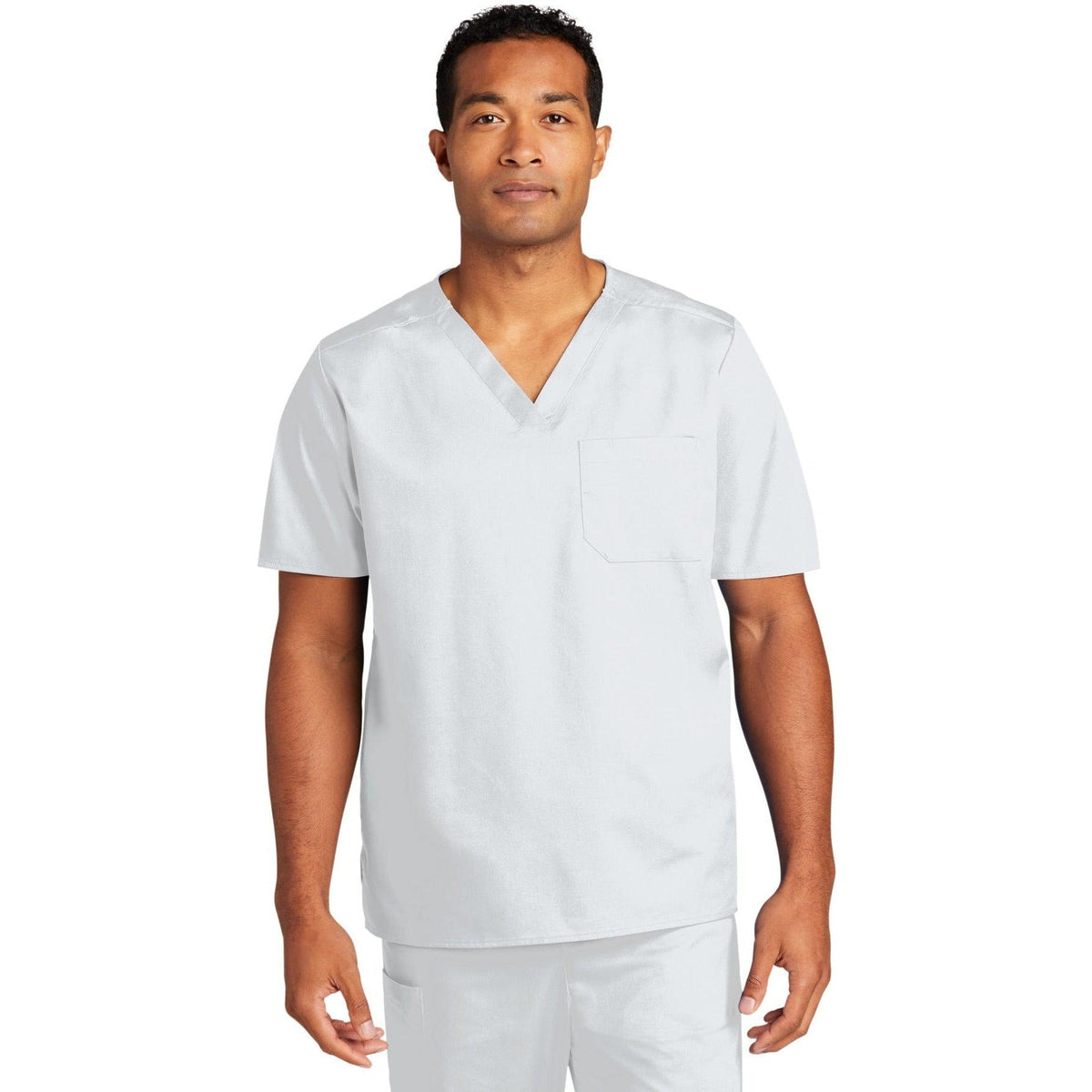 no-logo WonderWink Unisex WorkFlex Chest Pocket V-Neck Top-Regular-Wonderwink-Thread Logic