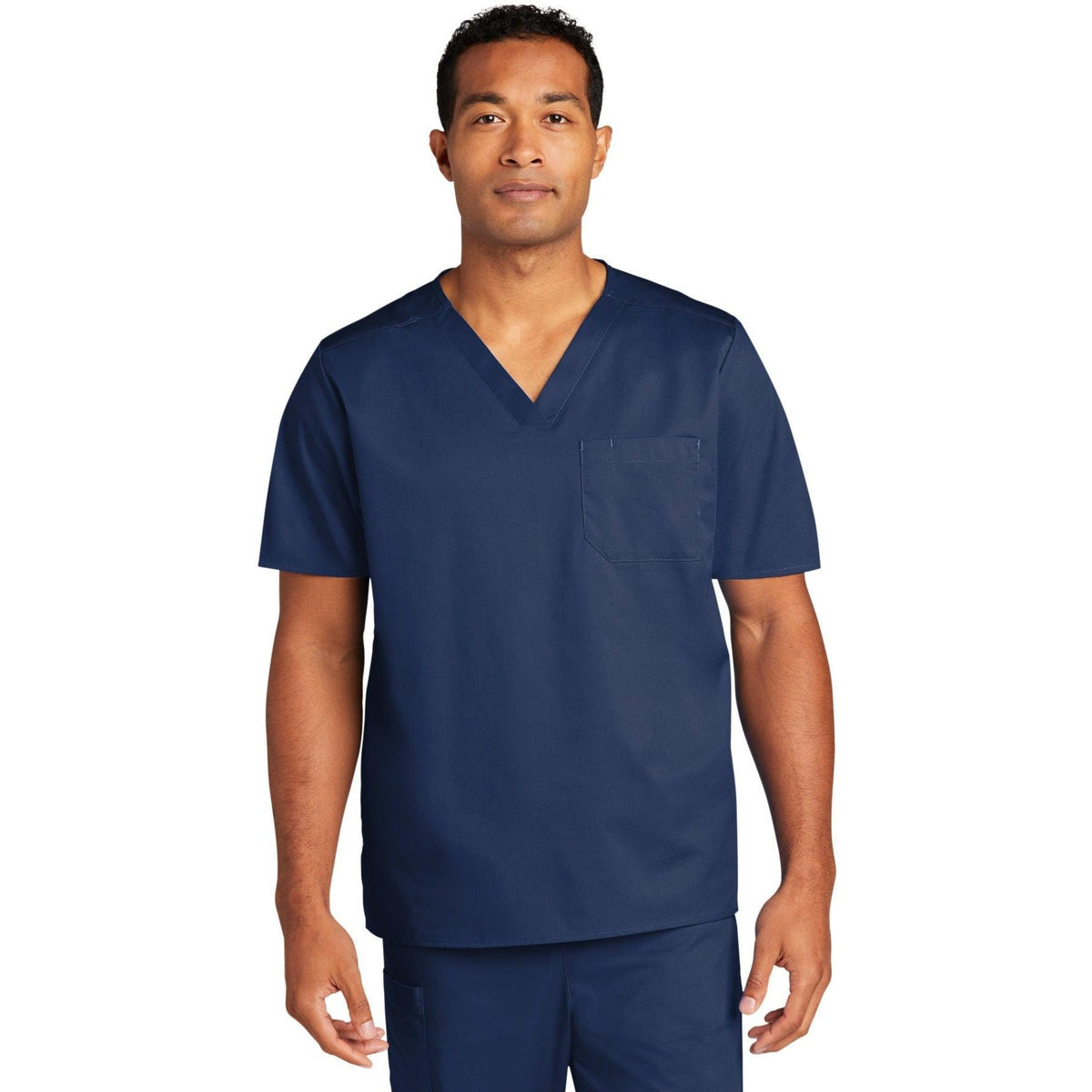 no-logo WonderWink Unisex WorkFlex Chest Pocket V-Neck Top-Regular-Wonderwink-Thread Logic
