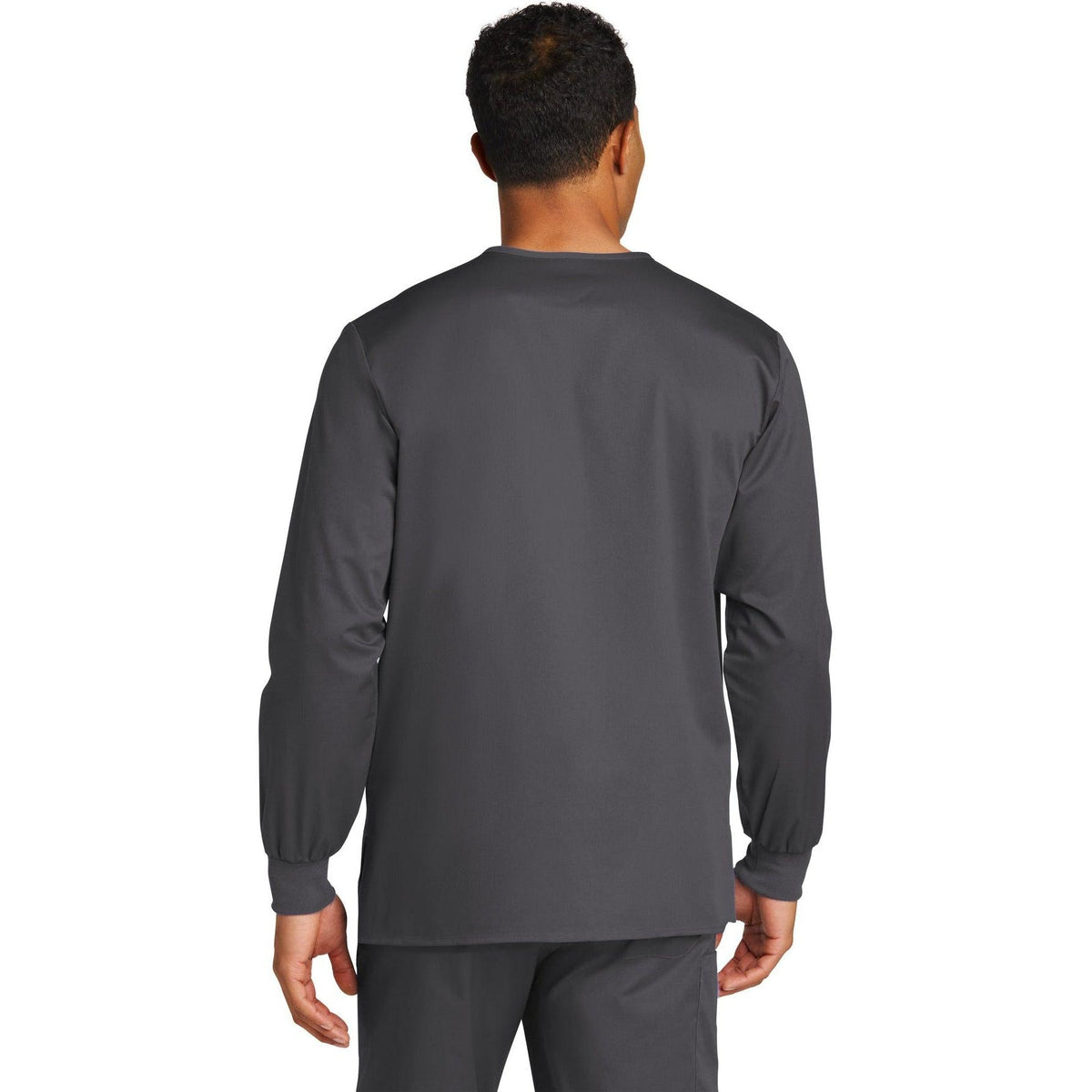 no-logo WonderWink Unisex WorkFlex Snap-Front Scrub Jacket-Regular-Wonderwink-Thread Logic