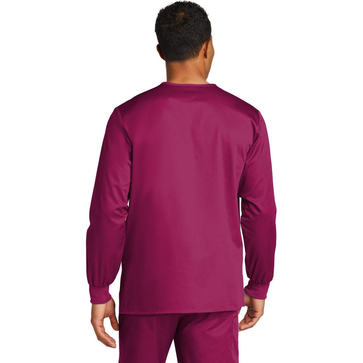 no-logo WonderWink Unisex WorkFlex Snap-Front Scrub Jacket-Regular-Wonderwink-Thread Logic