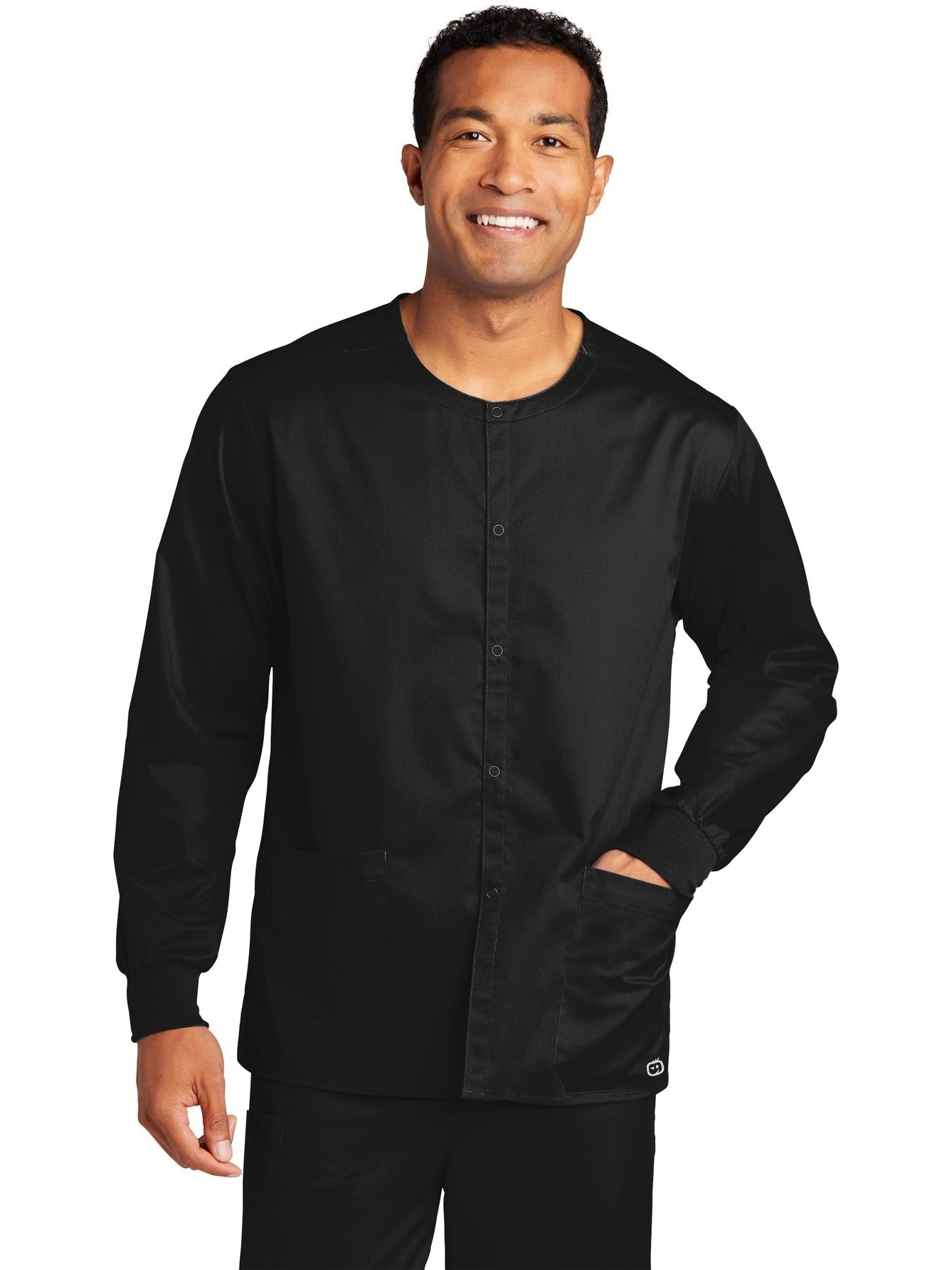 WonderWink Unisex WorkFlex Snap-Front Scrub Jacket | Thread Logic