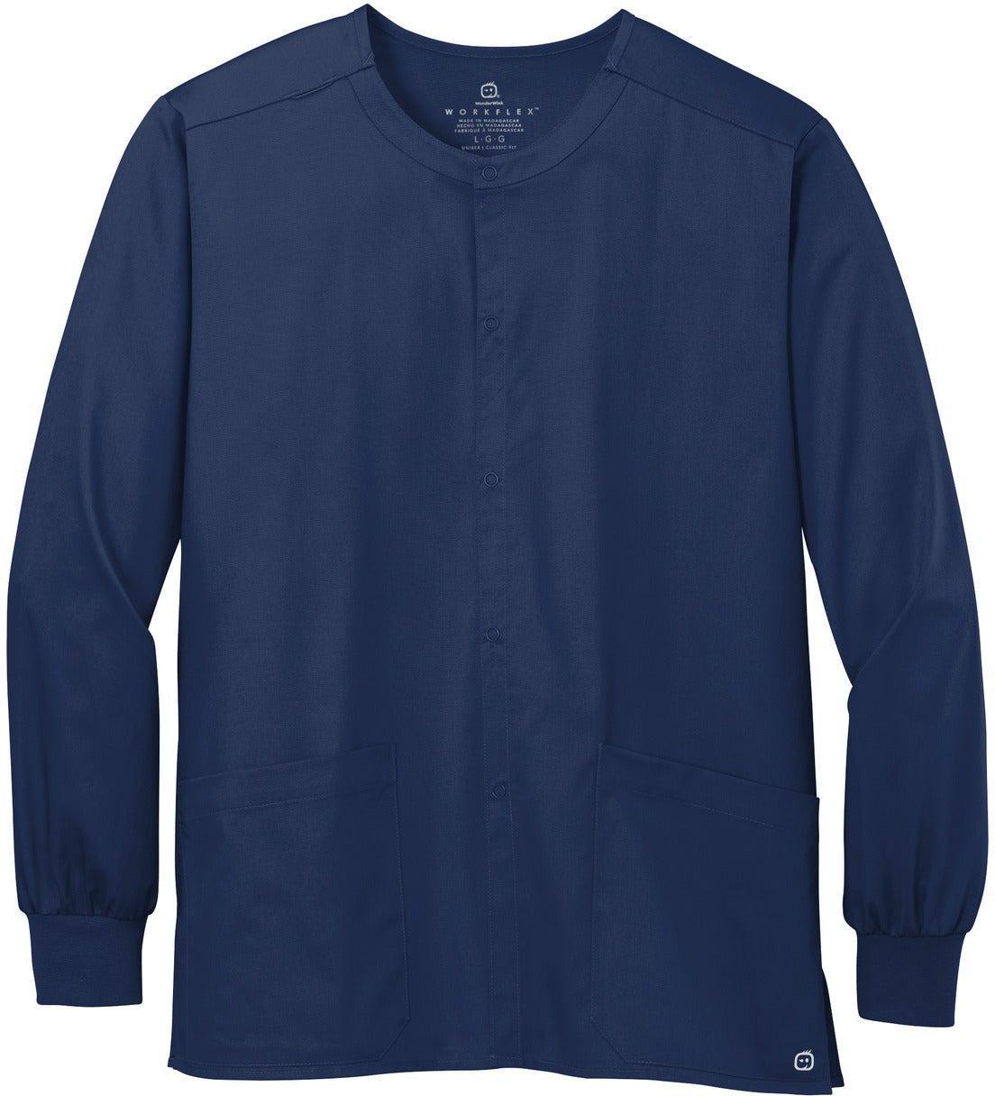 WonderWink Unisex WorkFlex Snap-Front Scrub Jacket | Thread Logic