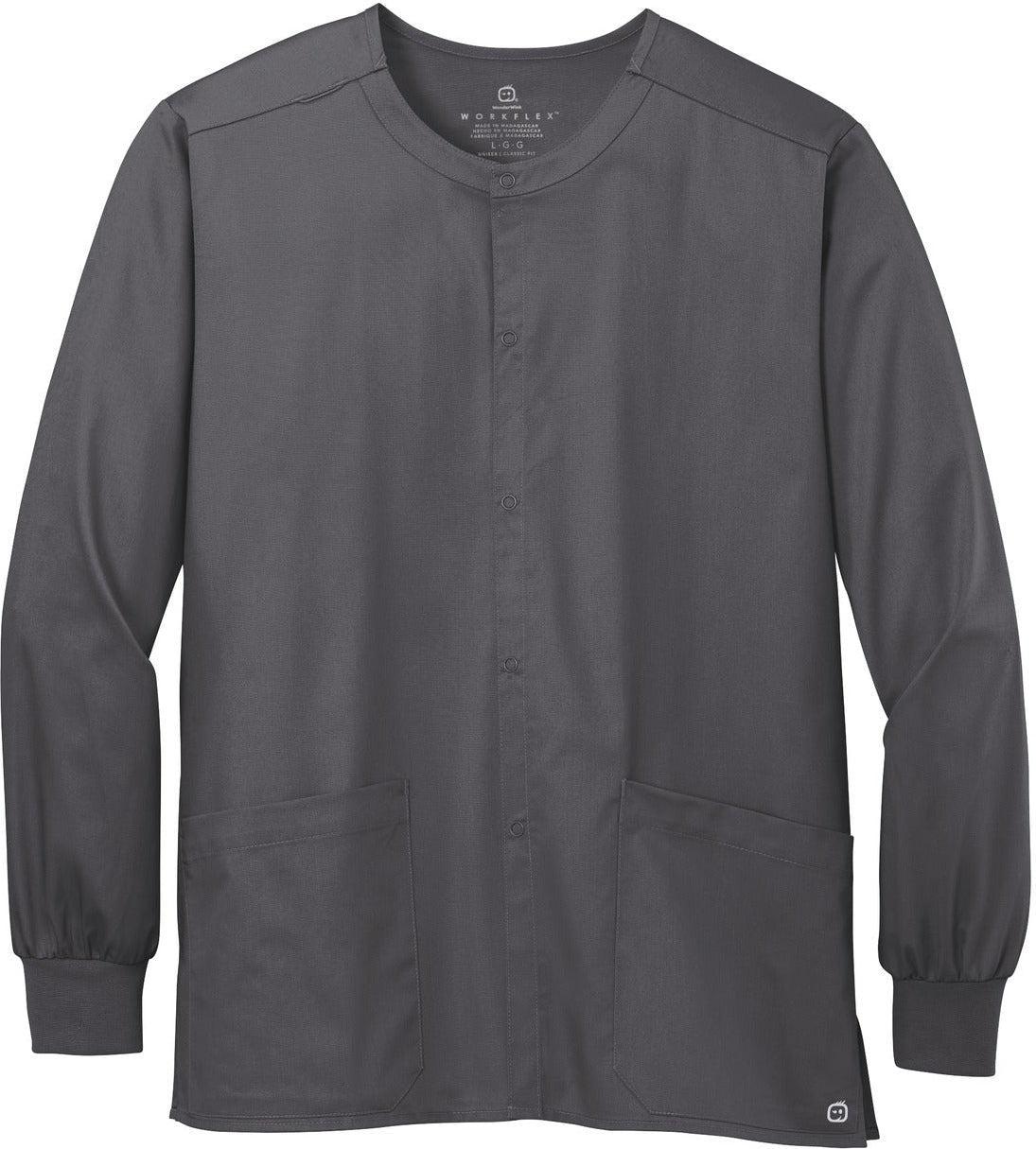 WonderWink Unisex WorkFlex Snap-Front Scrub Jacket | Thread Logic