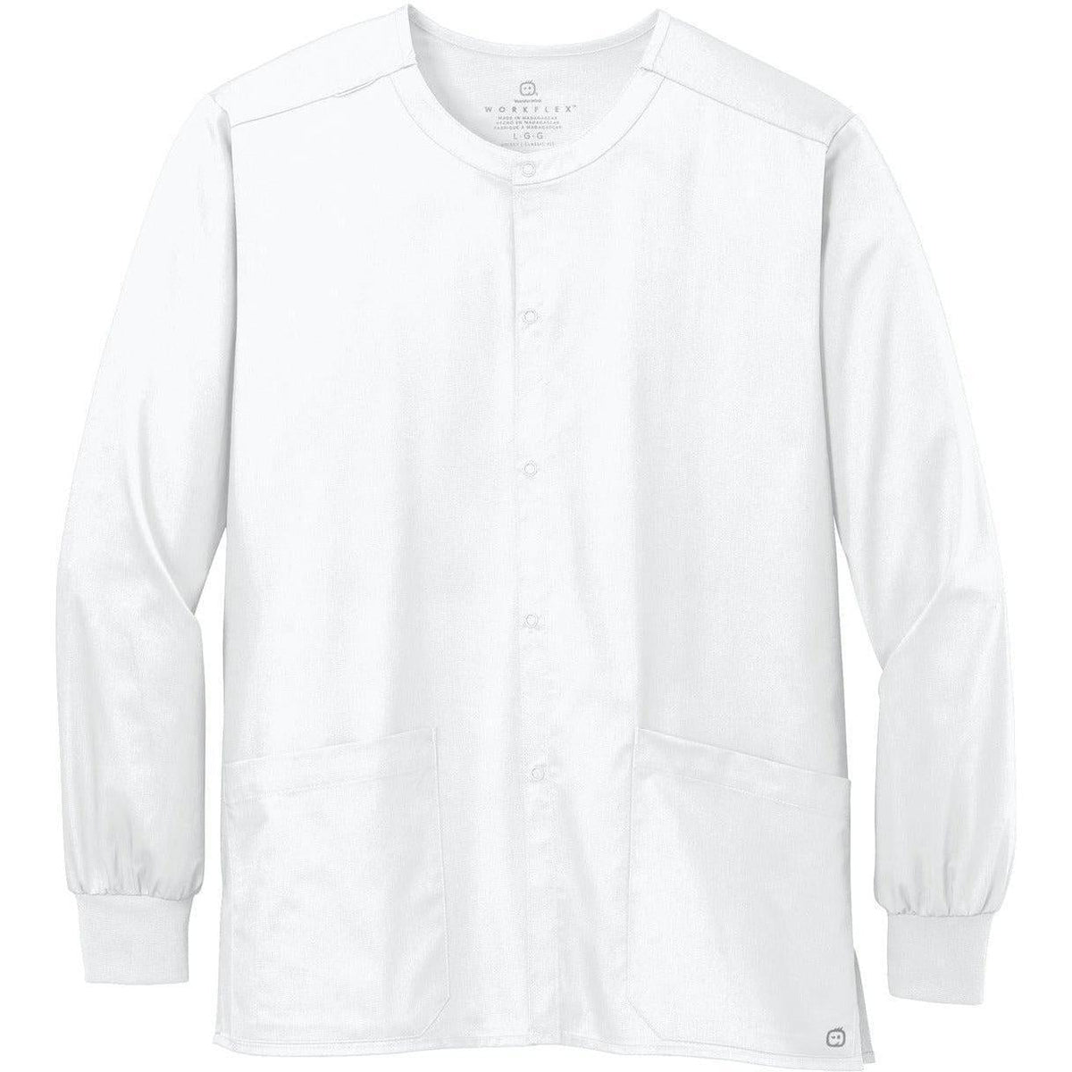 no-logo WonderWink Unisex WorkFlex Snap-Front Scrub Jacket