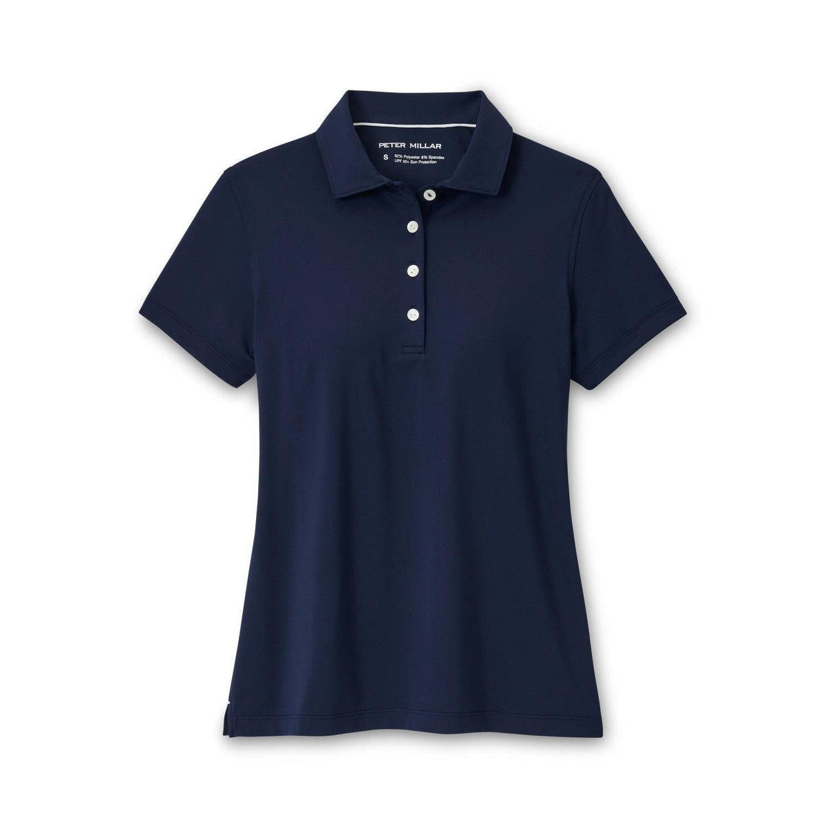 no-logo Peter Millar Ladies Button Polo-Peter Millar-Navy-S-*Specialty Item* (may take longer to process and ship separately)-Thread Logic