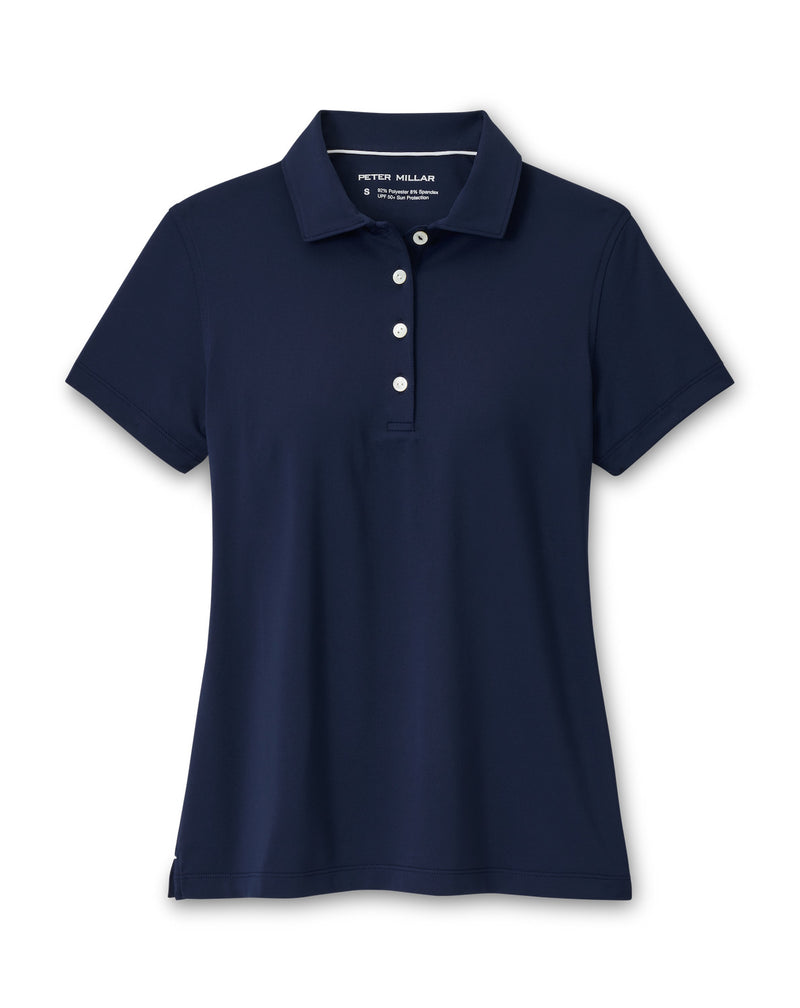 Peter Millar Ladies Button Polo-Peter Millar-Navy-S-*Specialty Item* (may take longer to process and ship separately)-Thread Logic