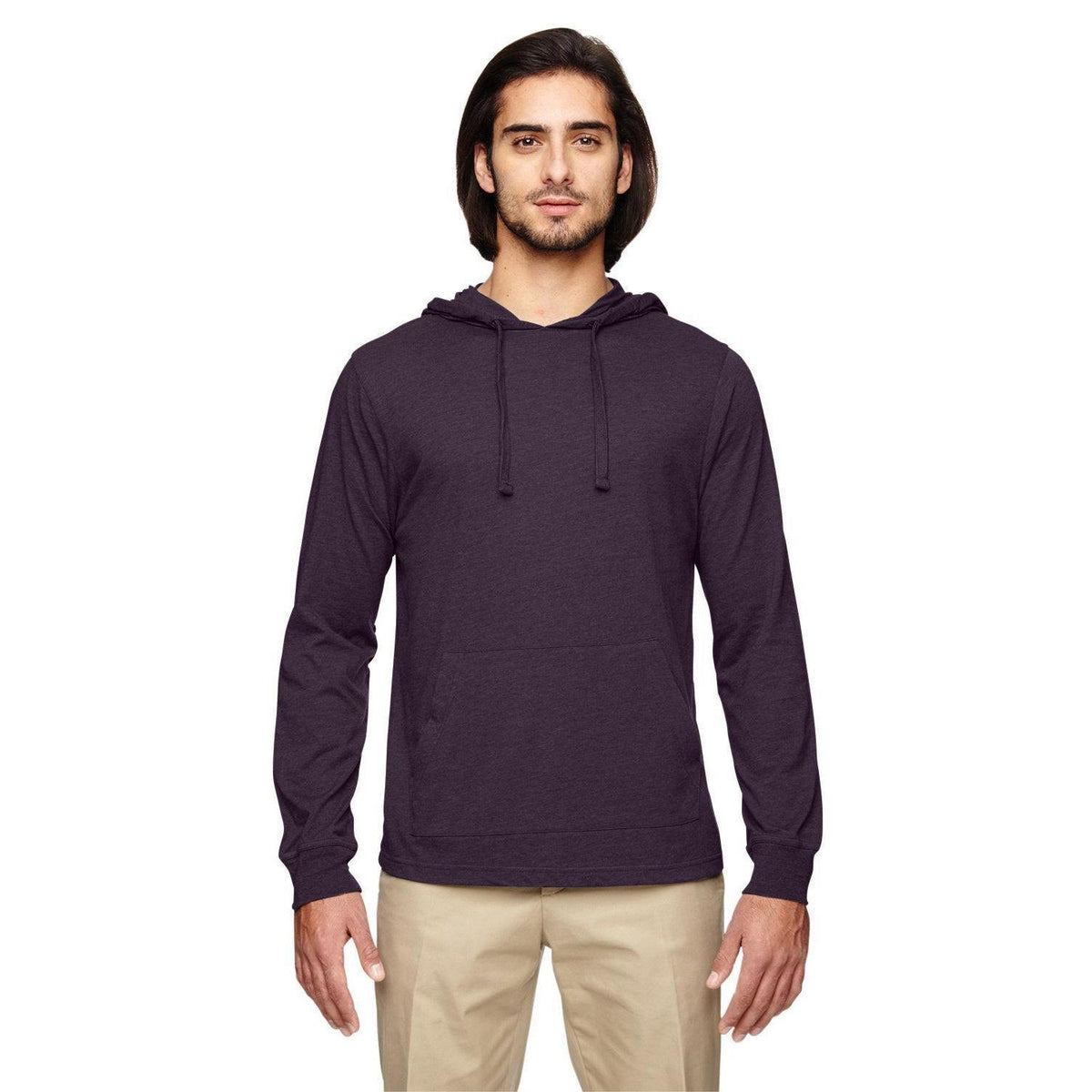 no-logo  econscious 4.25 oz. Blended Eco Jersey Pullover Hoodie-Men's Layering-econscious-Eggplant-S-Thread Logic