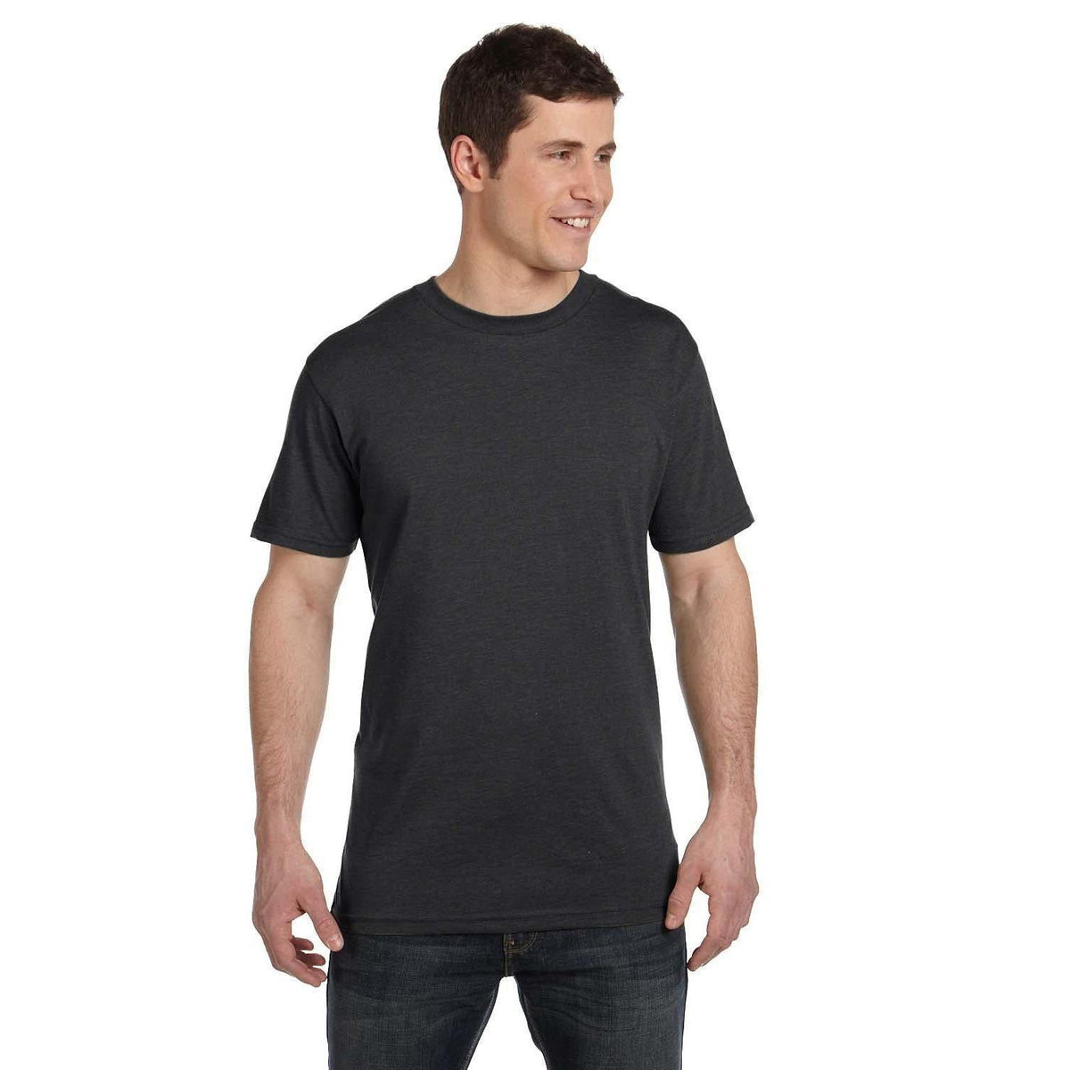 no-logo  econscious 4.25 oz. Blended Eco T-Shirt-Men's T Shirts-econscious-Charcoal/Black-S-Thread Logic