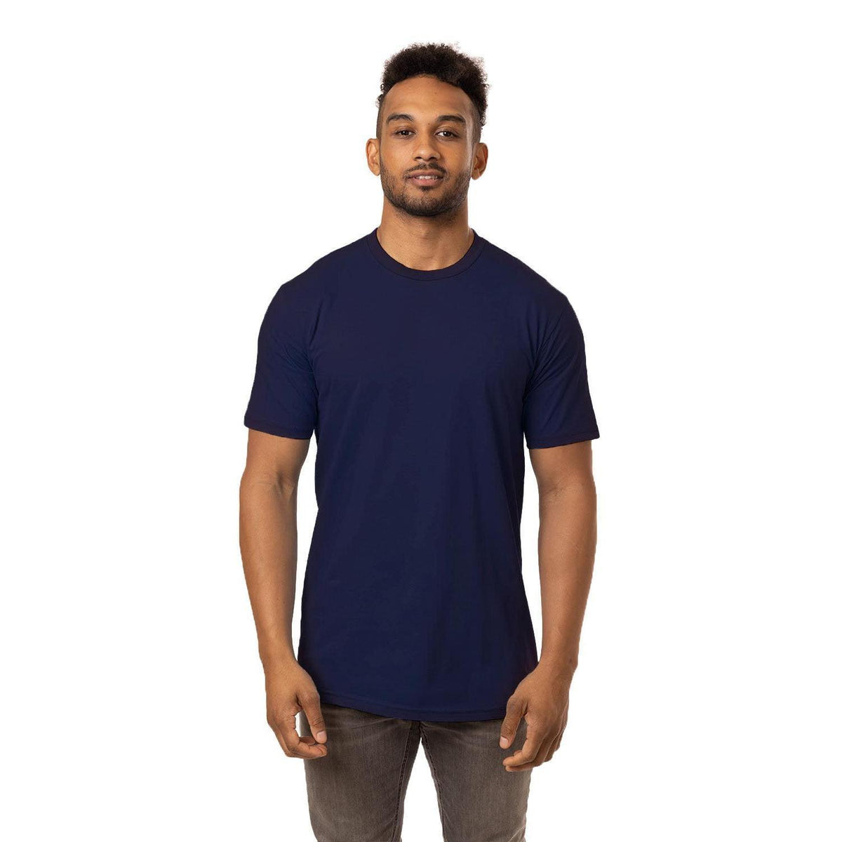 no-logo  econscious 4.4 oz. Ringspun Fashion T-Shirt-Men's T Shirts-econscious-Navy-S-Thread Logic