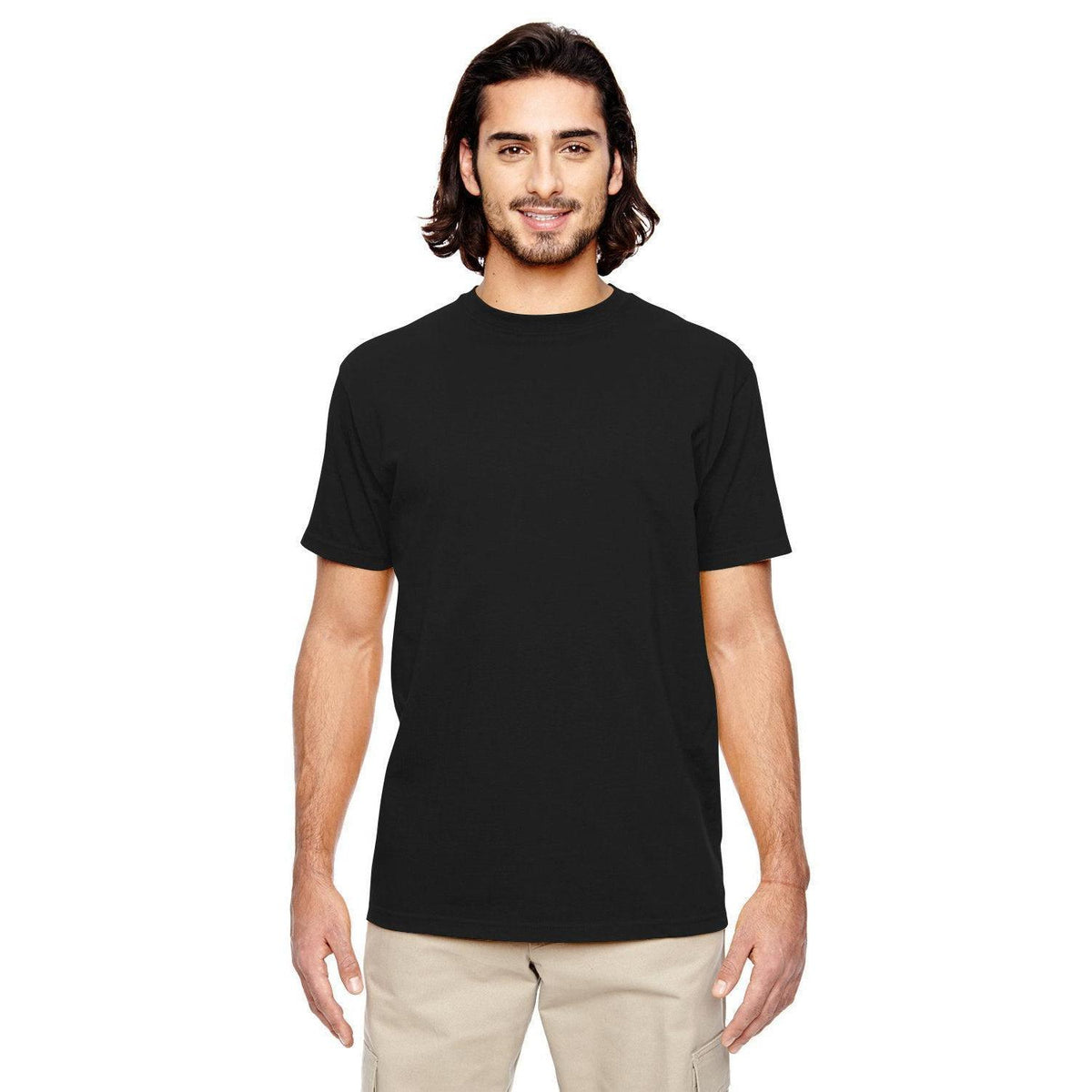 no-logo  econscious 5.5 oz., 100% Organic Cotton Classic Short-Sleeve T-Shirt-Men's T Shirts-econscious-Black-S-Thread Logic