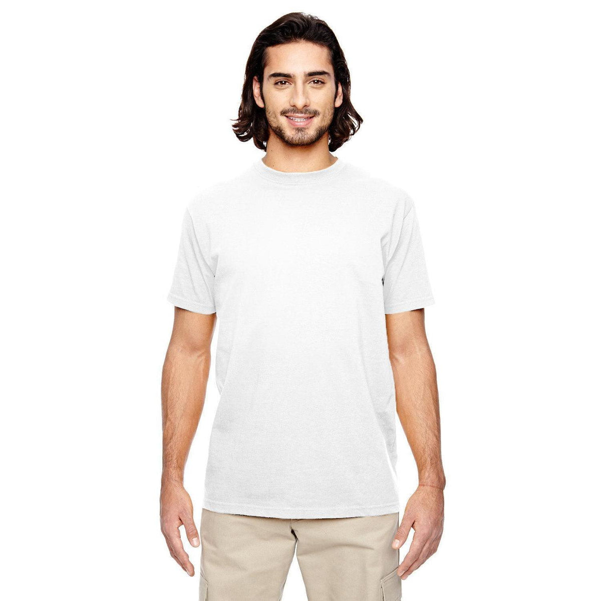 no-logo  econscious 5.5 oz., 100% Organic Cotton Classic Short-Sleeve T-Shirt-Men's T Shirts-econscious-White-S-Thread Logic