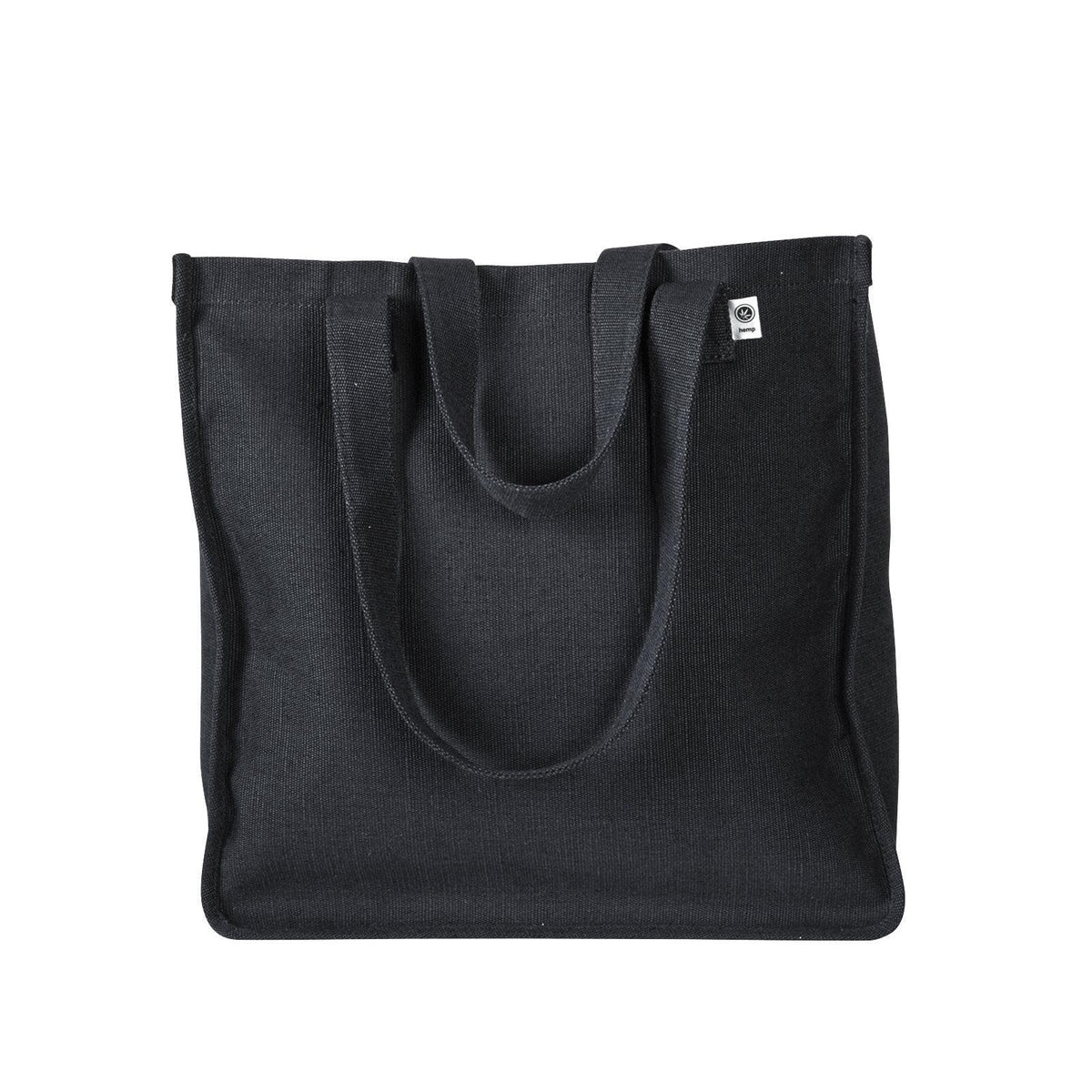 no-logo  econscious 6.8 oz. Hemp Market Tote-Bags-econscious-Black-Thread Logic