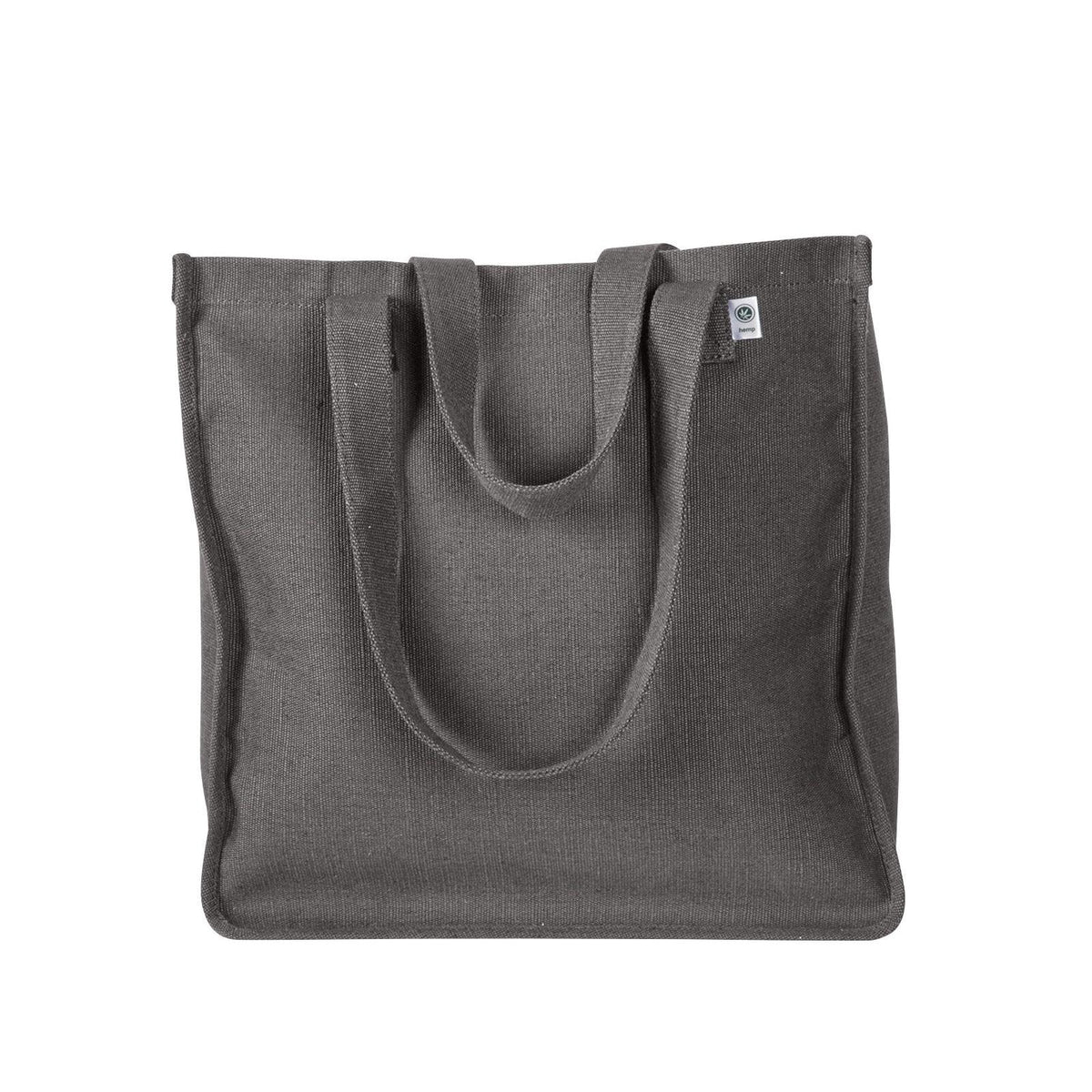 no-logo  econscious 6.8 oz. Hemp Market Tote-Bags-econscious-Charcoal-Thread Logic