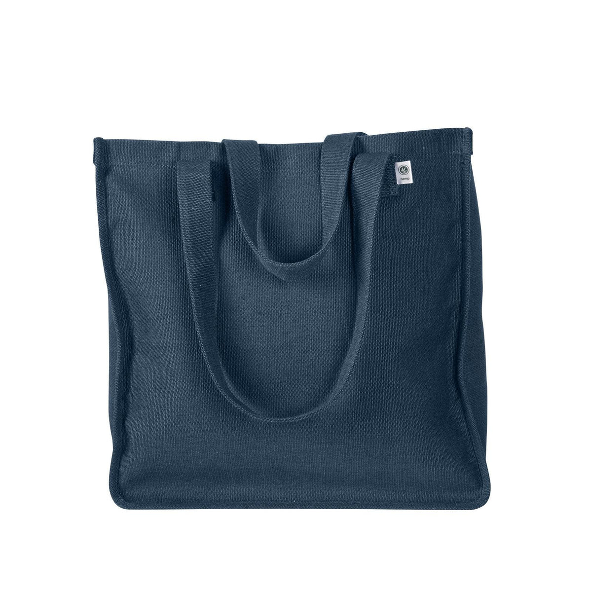 no-logo  econscious 6.8 oz. Hemp Market Tote-Bags-econscious-Navy-Thread Logic