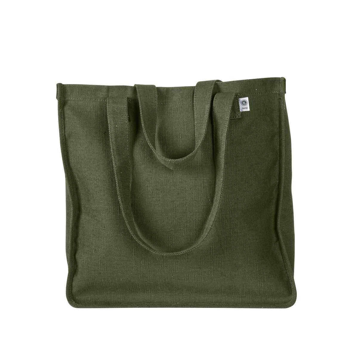 no-logo  econscious 6.8 oz. Hemp Market Tote-Bags-econscious-Olive-Thread Logic