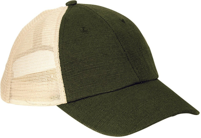  econscious 6.8 oz. Hemp Washed Soft Mesh Trucker-Caps-econscious-Olive/Oyster-OSFA-Thread Logic no-logo