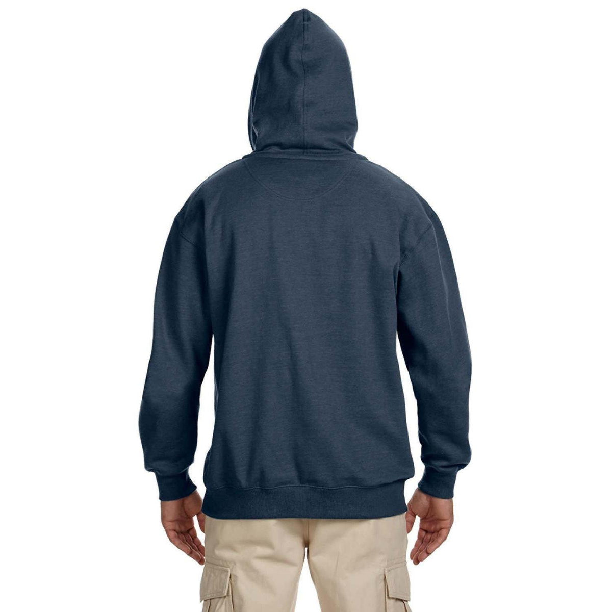 no-logo econscious 7 oz. Organic/Recycled Heathered Fleece Pullover Hood-Men's Layering-econscious-Thread Logic