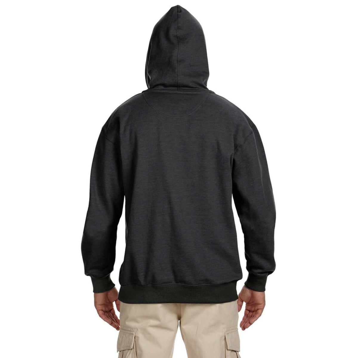 no-logo econscious 7 oz. Organic/Recycled Heathered Fleece Pullover Hood-Men's Layering-econscious-Thread Logic