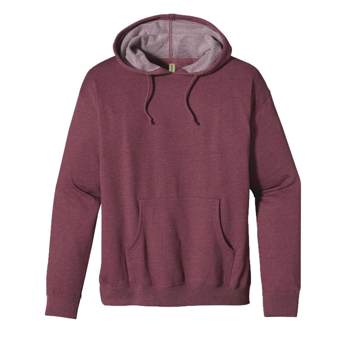 no-logo  econscious 7 oz. Organic/Recycled Heathered Fleece Pullover Hood-Men's Layering-econscious-Berry-S-Thread Logic