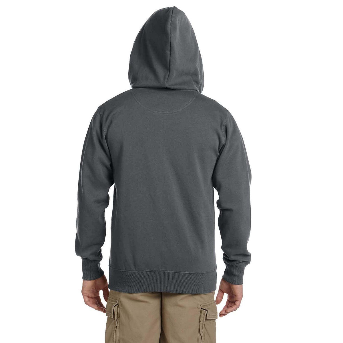 no-logo econscious 9 oz. Organic/Recycled Full-Zip Hood-Men's Layering-econscious-Thread Logic