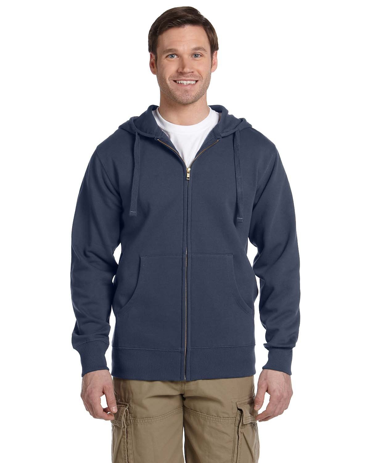  econscious 9 oz. Organic/Recycled Full-Zip Hood-Men's Layering-econscious-Pacific-S-Thread Logic