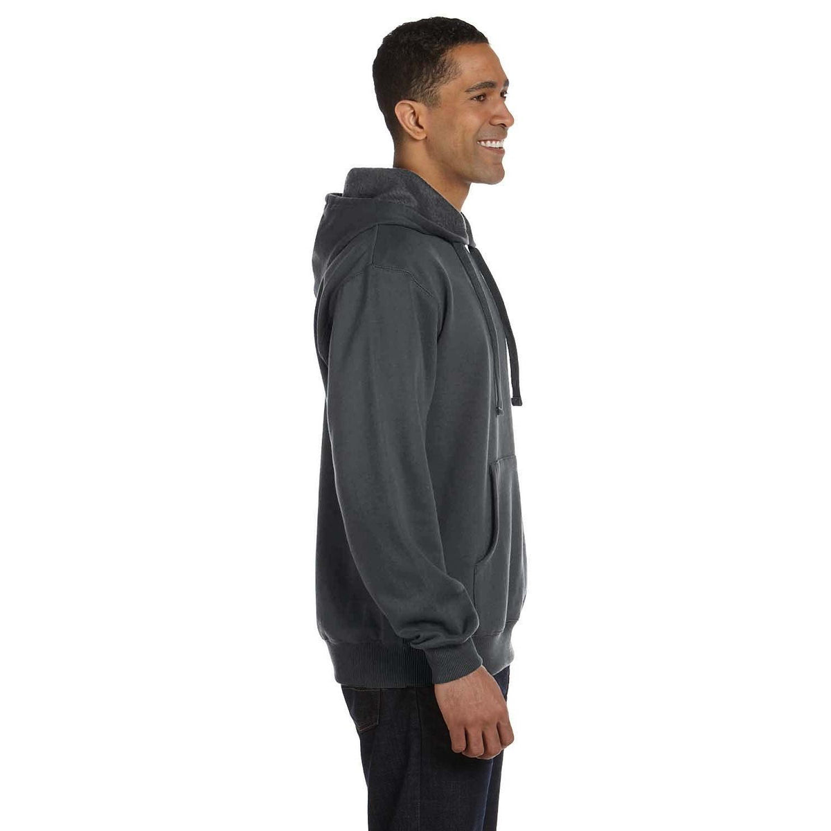 no-logo econscious 9 oz. Organic/Recycled Pullover Hood-Men's Layering-econscious-Thread Logic