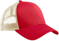  econscious Eco Trucker Organic/Recycled Hat-Caps-econscious-Red/Oyster-OSFA-Thread Logic no-logo