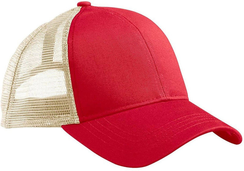  econscious Eco Trucker Organic/Recycled Hat-Caps-econscious-Red/Oyster-OSFA-Thread Logic no-logo