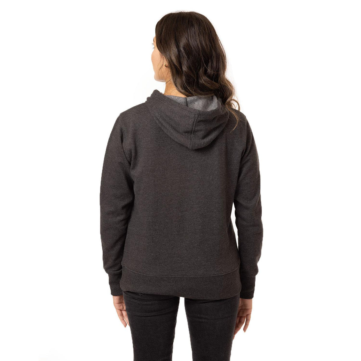 no-logo econscious Ladies 7 oz. Organic/Recycled Heathered Fleece Full-Zip Hood-Ladies Layering-econscious-Thread Logic