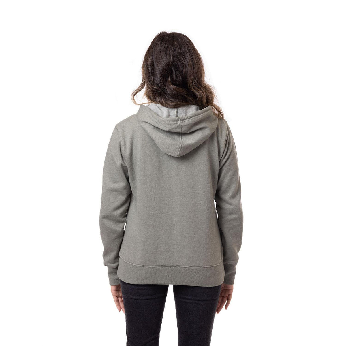 no-logo econscious Ladies 7 oz. Organic/Recycled Heathered Fleece Full-Zip Hood-Ladies Layering-econscious-Thread Logic