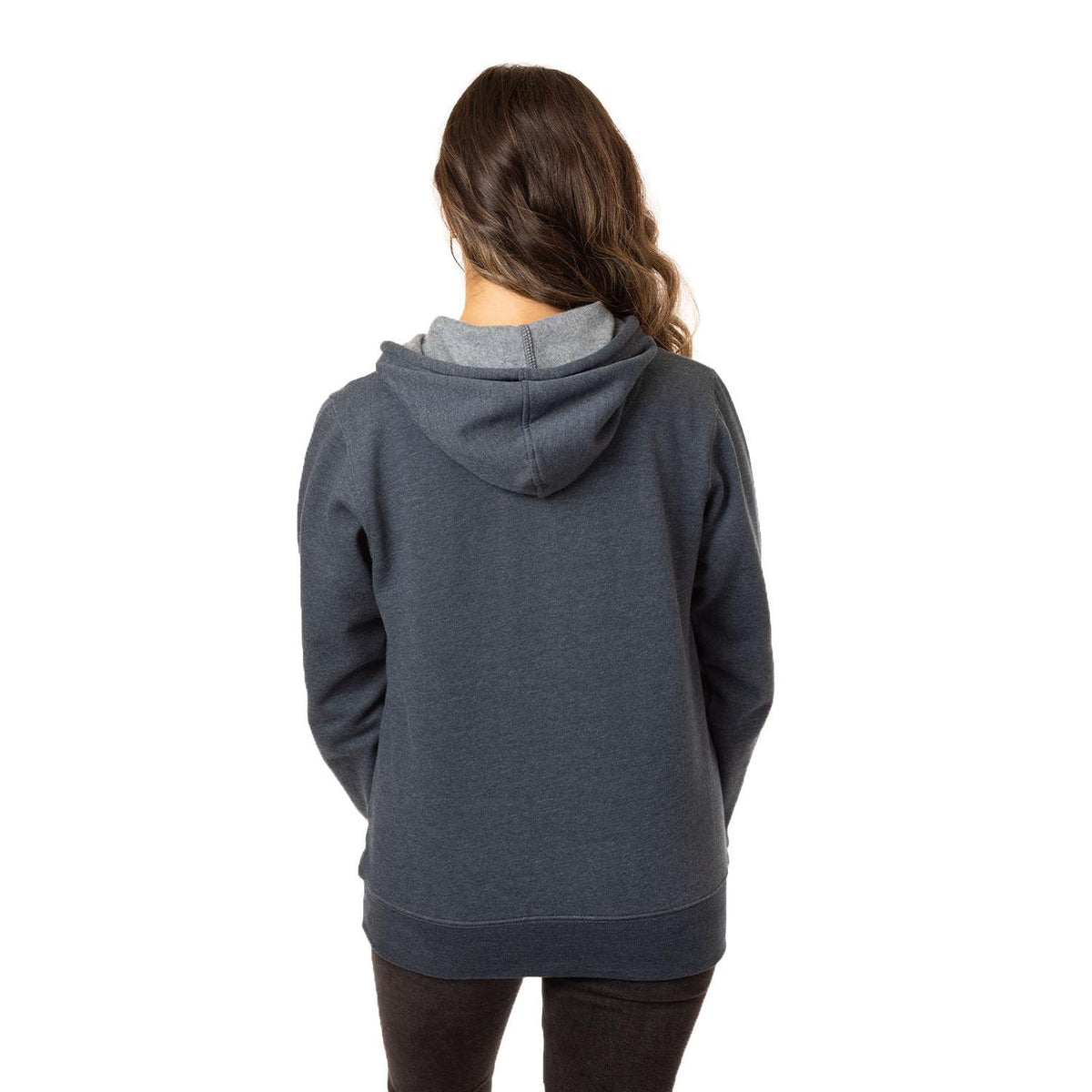 no-logo econscious Ladies 7 oz. Organic/Recycled Heathered Fleece Full-Zip Hood-Ladies Layering-econscious-Thread Logic