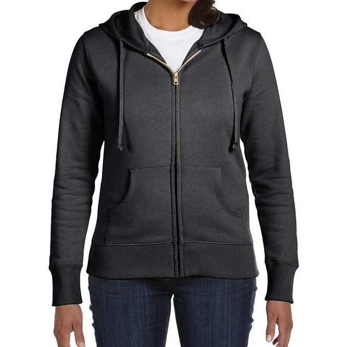 no-logo econscious Ladies 9 oz. Organic/Recycled Full-Zip Hood-Ladies Layering-Thread Logic