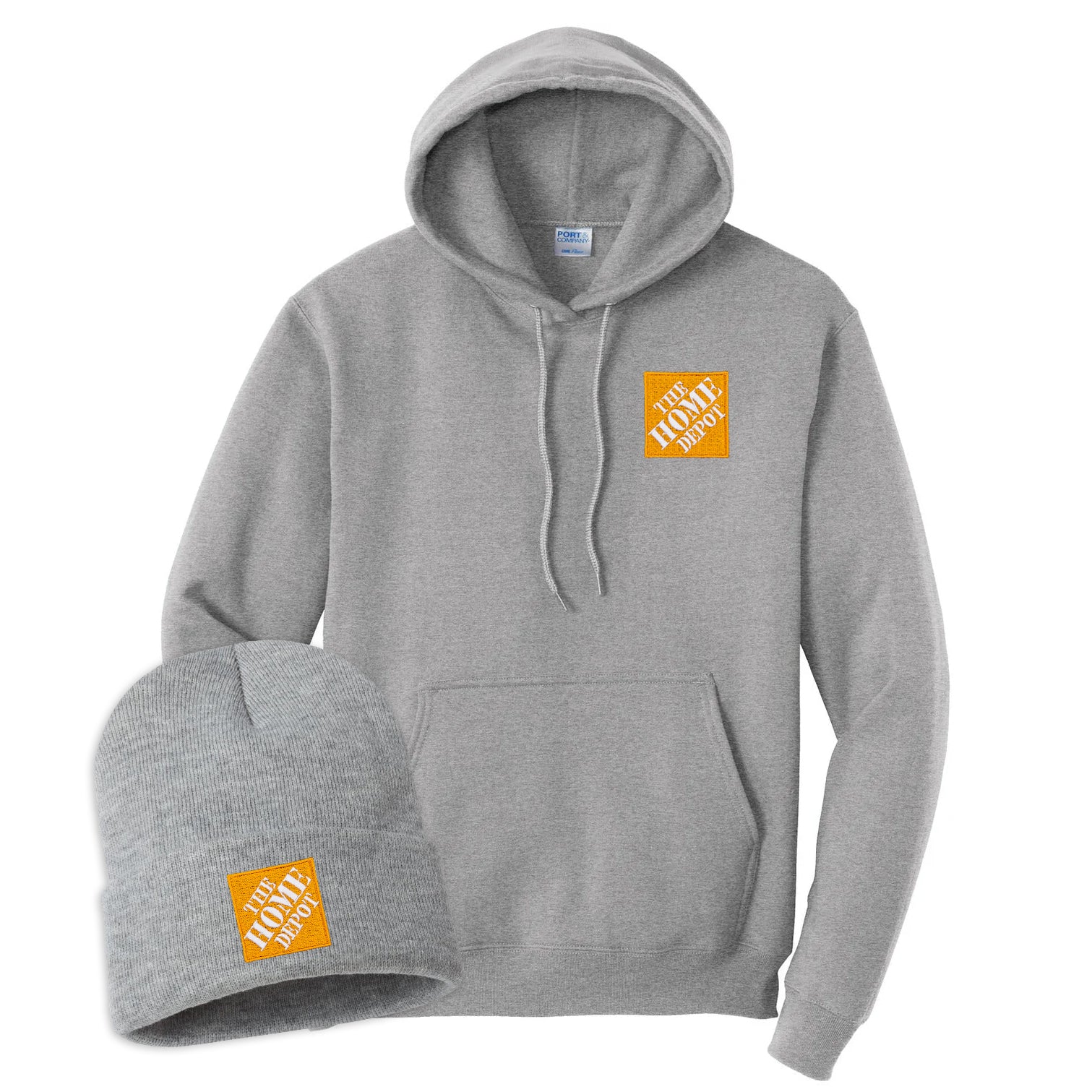 Grey Hoodie + Beanie Bundle