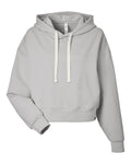 Glyder Ladies Vintage Oversized Cropped Hooded Sweatshirt